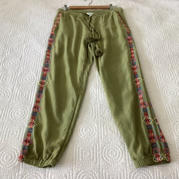 Sundance Buena Vista Embroidered Jogger Green Size S - Picture 6 of 15